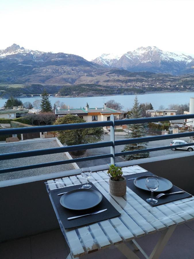 Studio Vue Sur Lac Et Montagne Savines Esterno foto