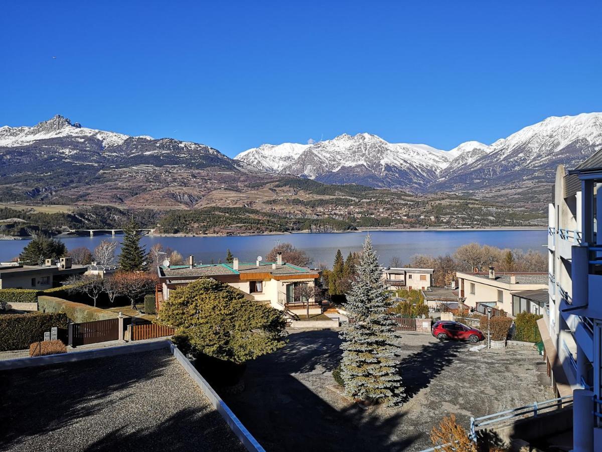 Studio Vue Sur Lac Et Montagne Savines Esterno foto