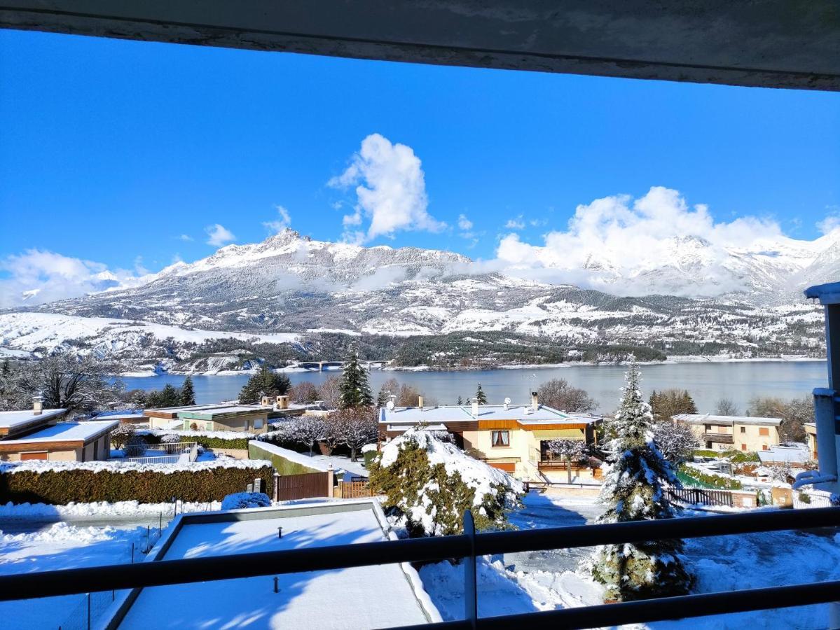 Studio Vue Sur Lac Et Montagne Savines Esterno foto