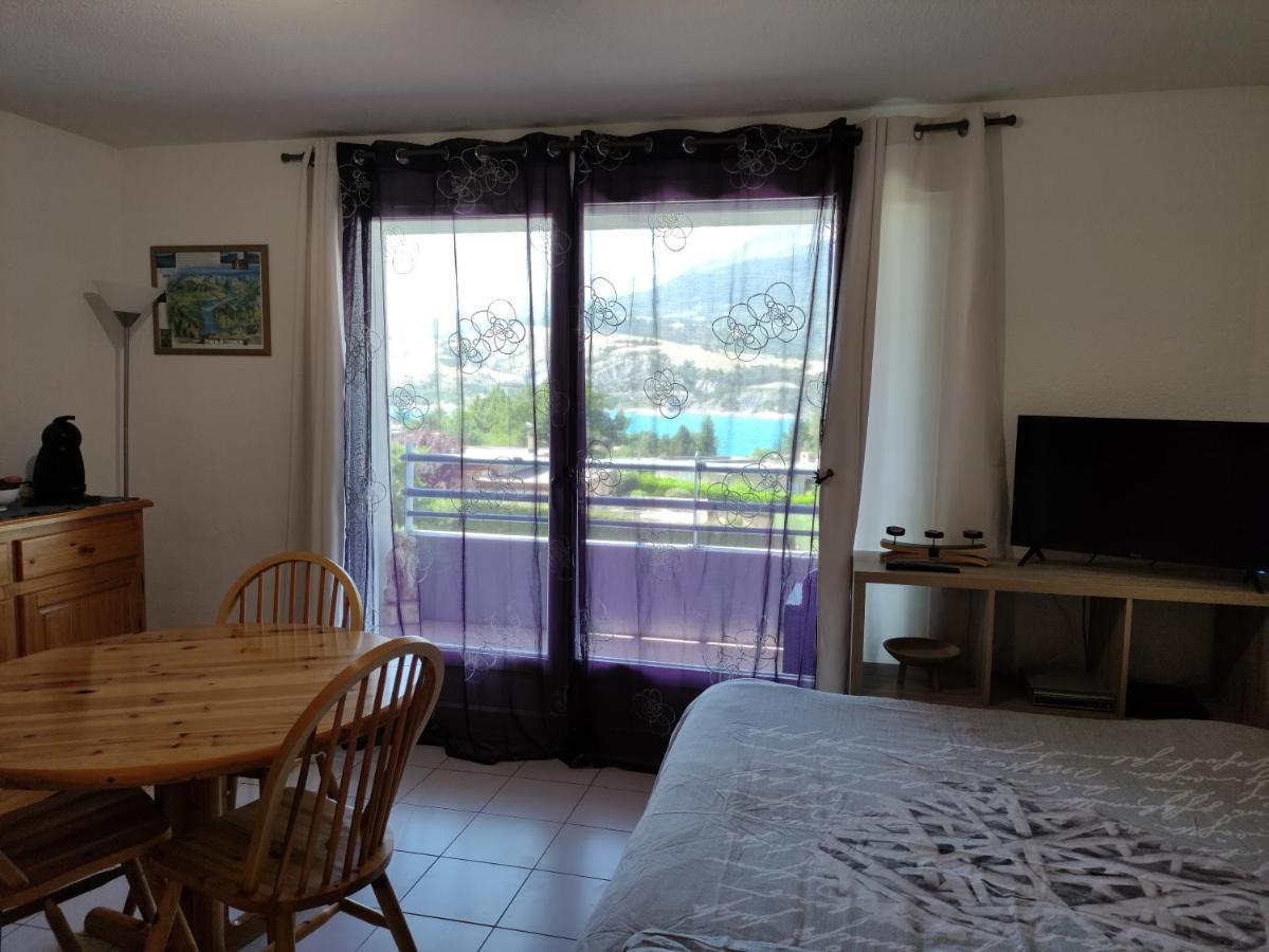 Studio Vue Sur Lac Et Montagne Savines Esterno foto